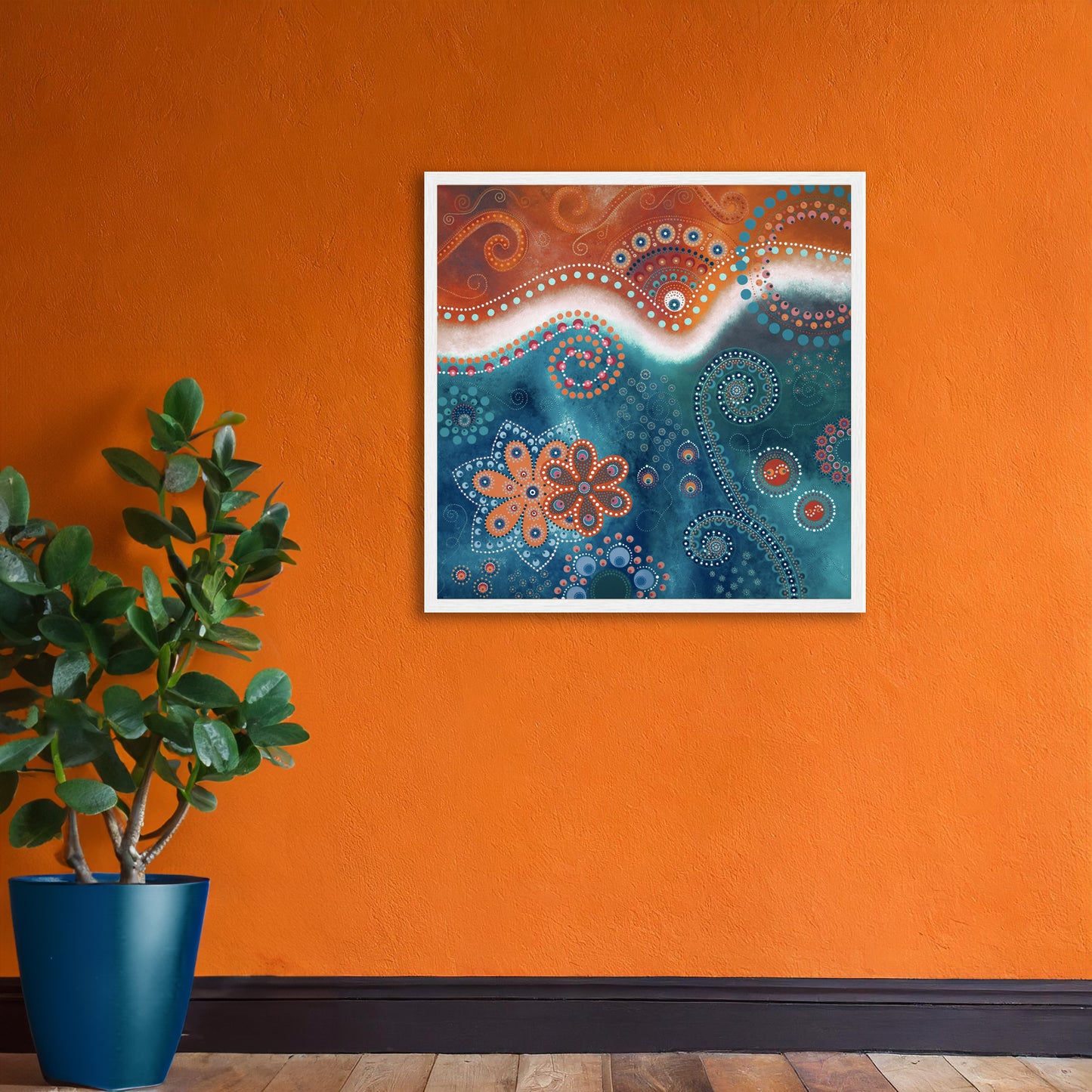 "The Happiness inside" - Rust and blue - by Fanny Fay Engström