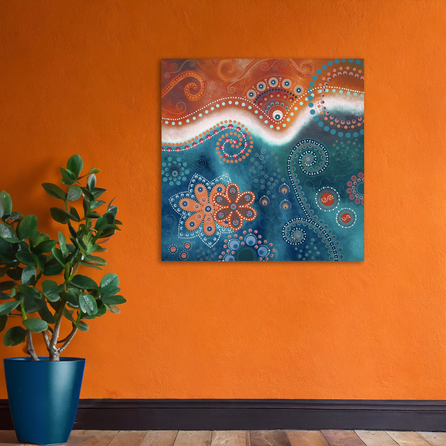 "The Happiness inside" - Rust and blue - by Fanny Fay Engström
