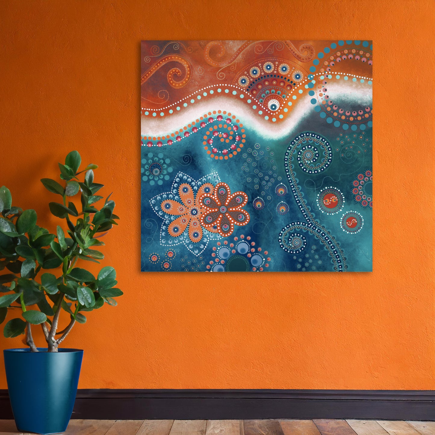 "The Happiness inside" - Rust and blue - by Fanny Fay Engström