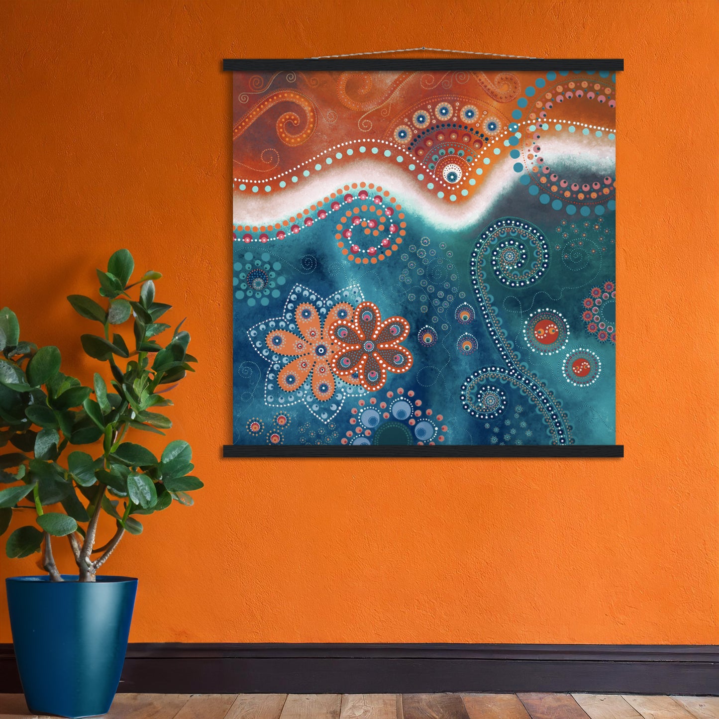 "The Happiness inside" - Rust and blue - by Fanny Fay Engström