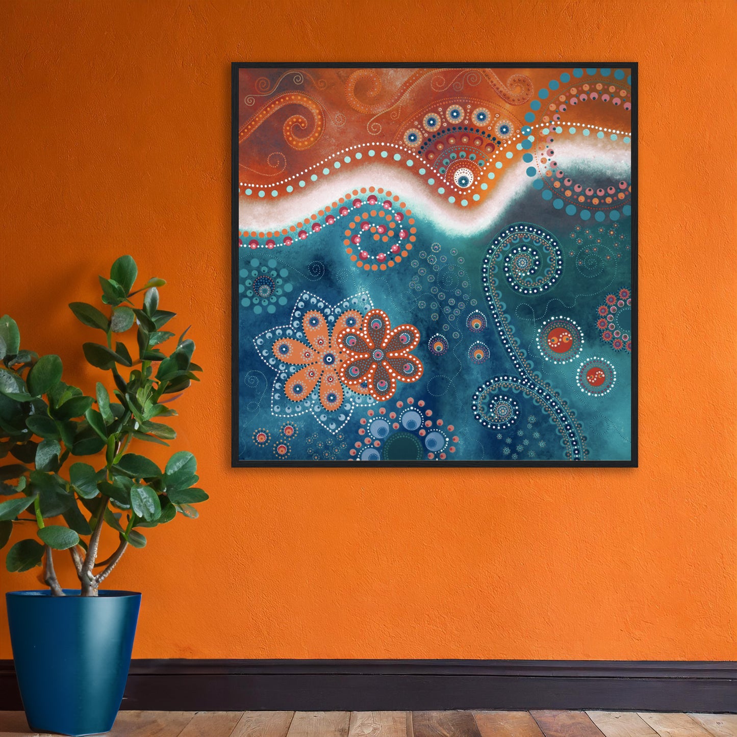 "The Happiness inside" - Rust and blue - by Fanny Fay Engström
