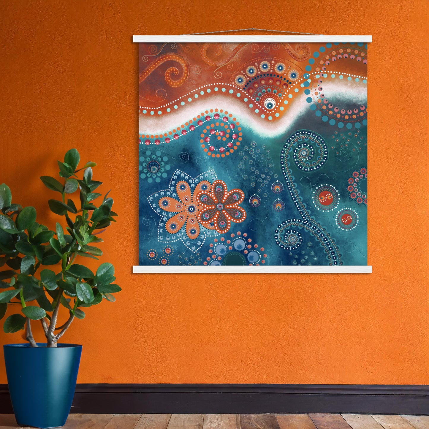 "The Happiness inside" - Rust and blue - by Fanny Fay Engström