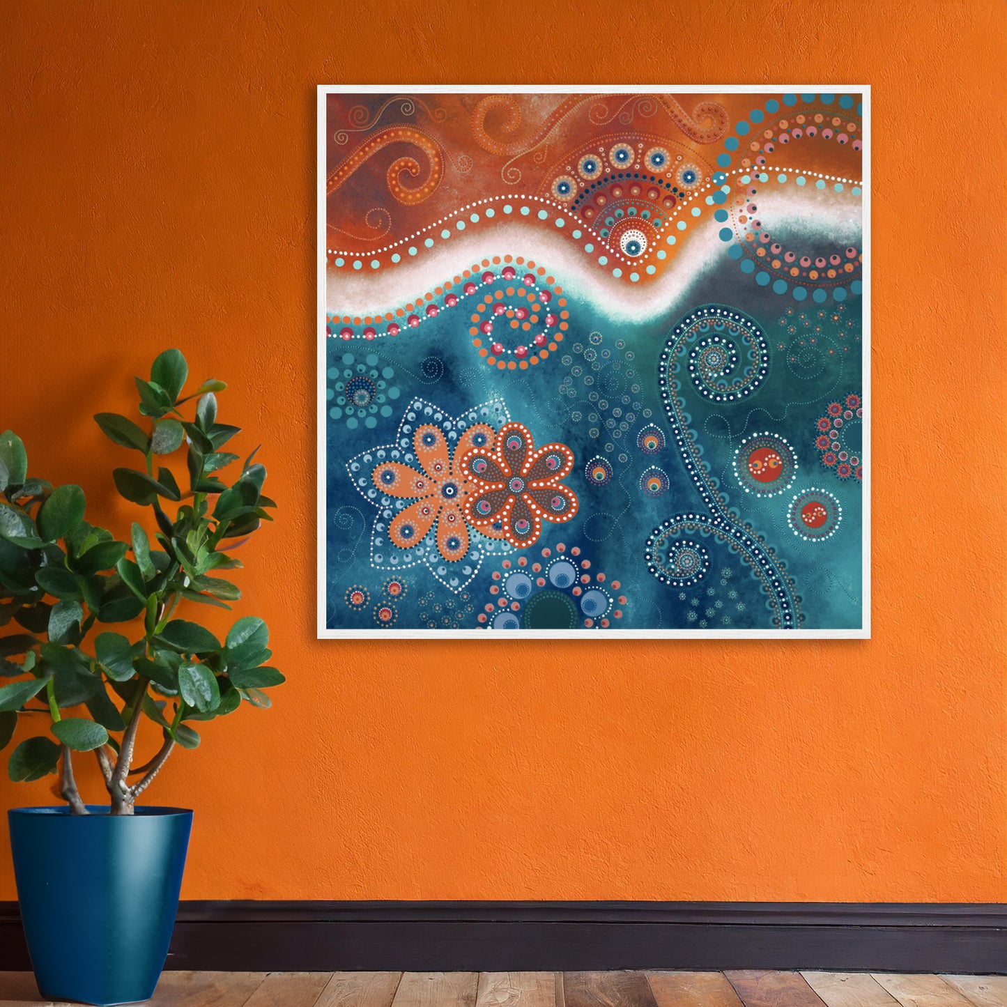 "The Happiness inside" - Rust and blue - by Fanny Fay Engström