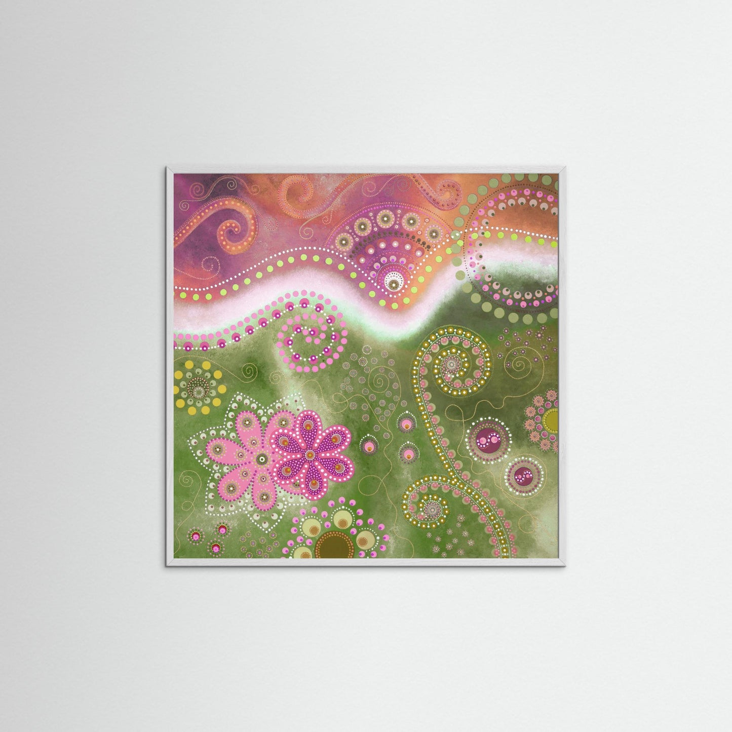 "The Happiness inside" - Paper print with frame - Pastel dream - by Fanny Fay Engström