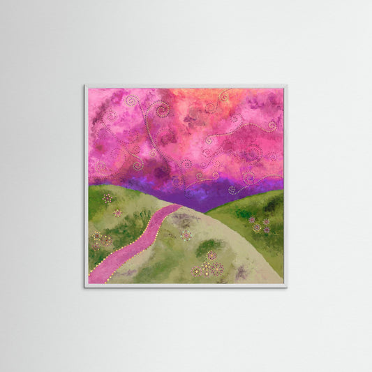 "Go your own way" - Paper print with frame - Pastel dream - by Fanny Fay Engström