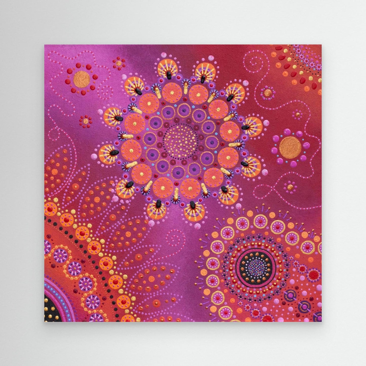 "Svea's Universe" - Canvas print - Pink and red (Original colour) - by Fanny Fay Engström