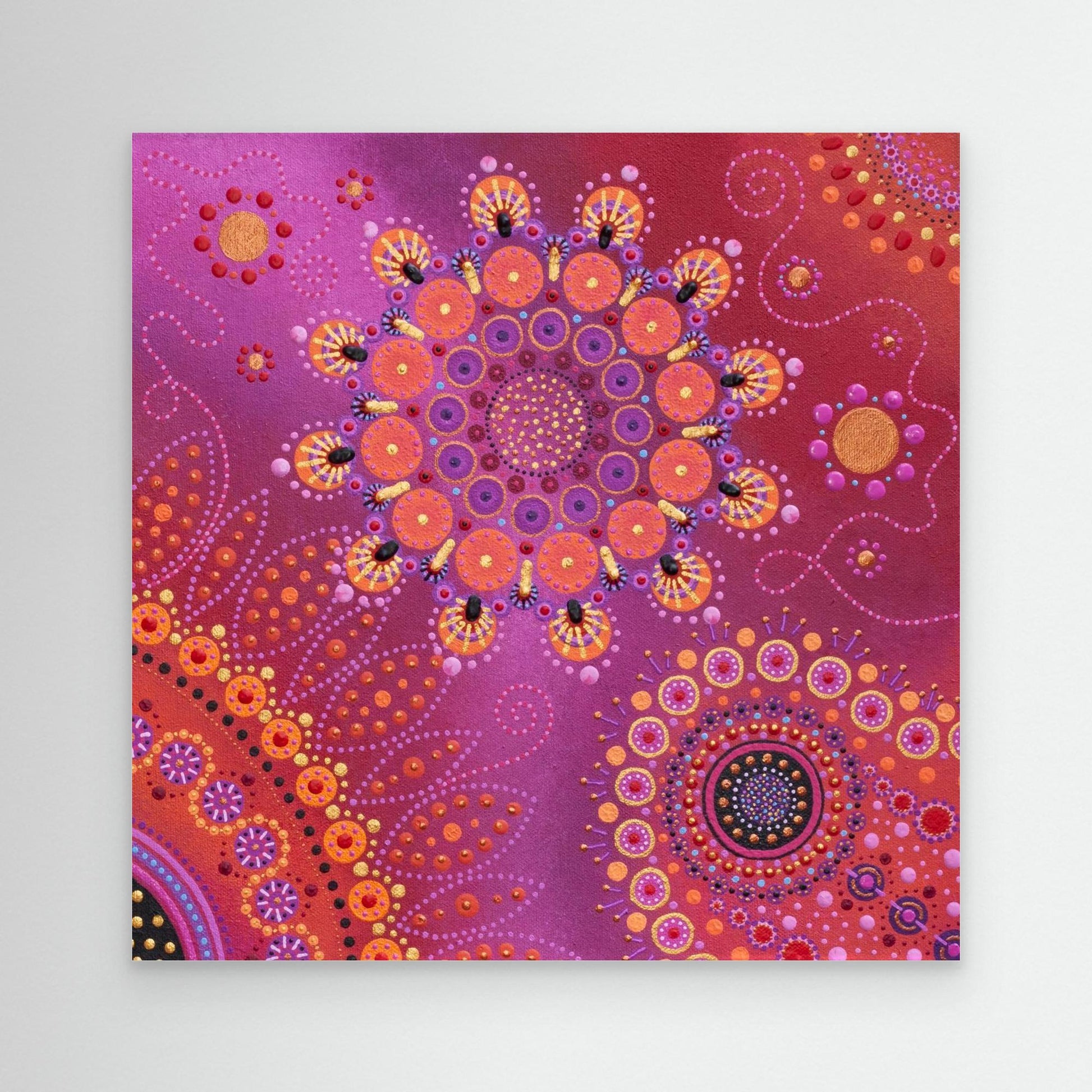 "Svea's Universe" - Canvas print - Pink and red (Original colour) - by Fanny Fay Engström
