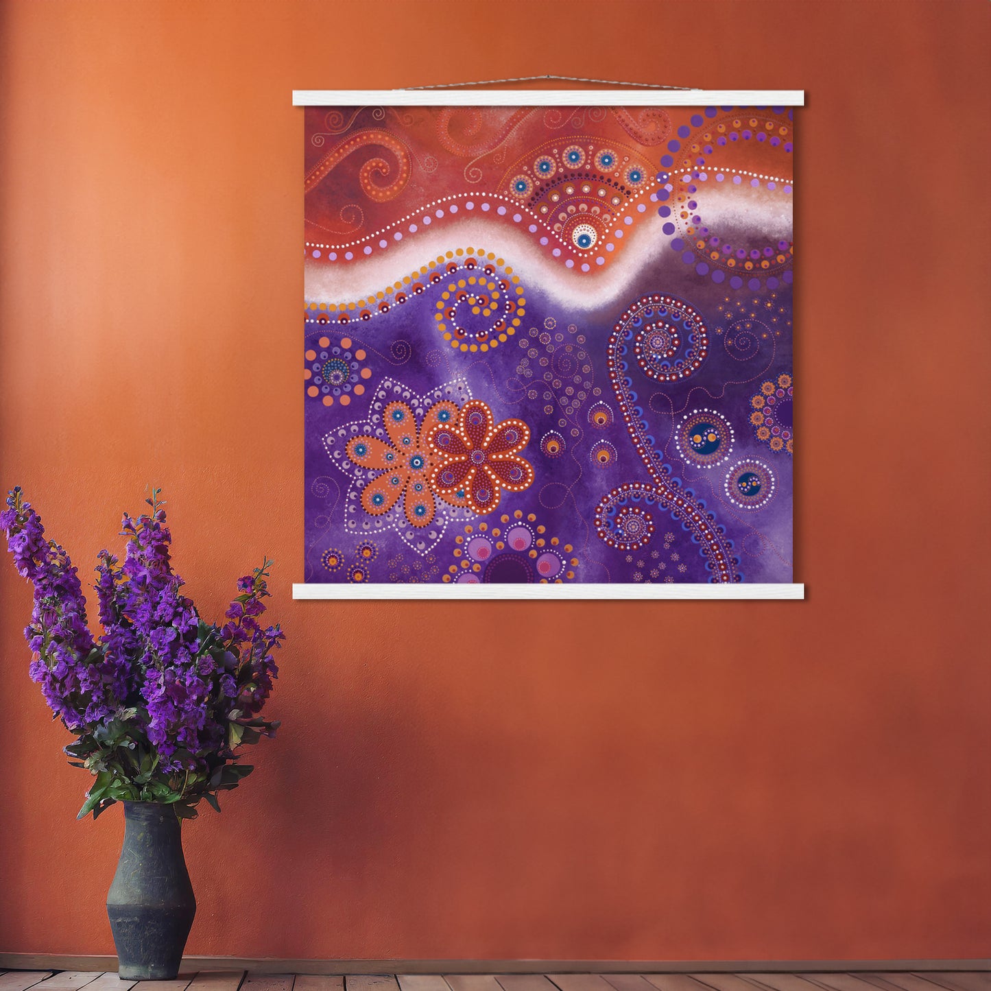 "The Happiness inside" - Orange and purple - by Fanny Fay Engström