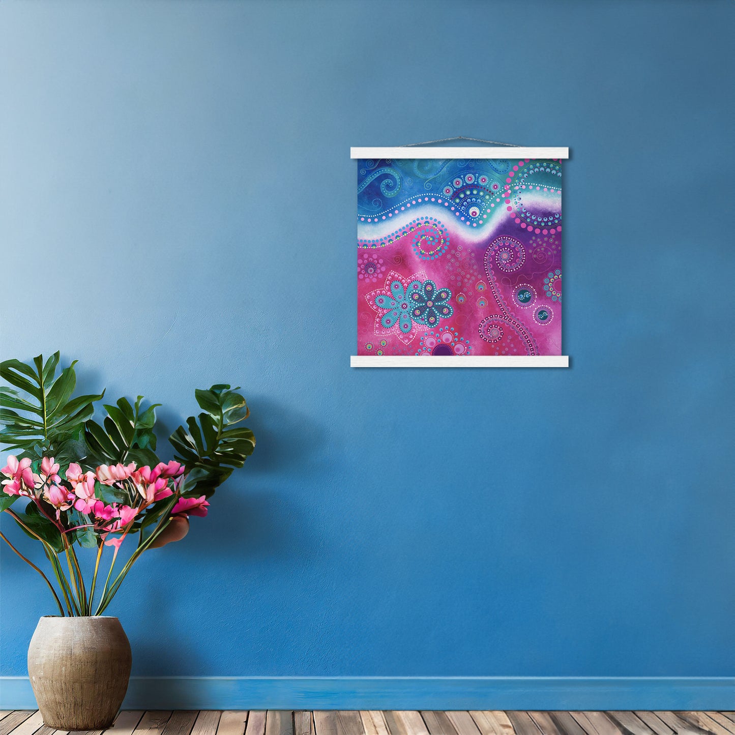 "The Happiness inside" - Blue and pink (original colour) - by Fanny Fay Engström
