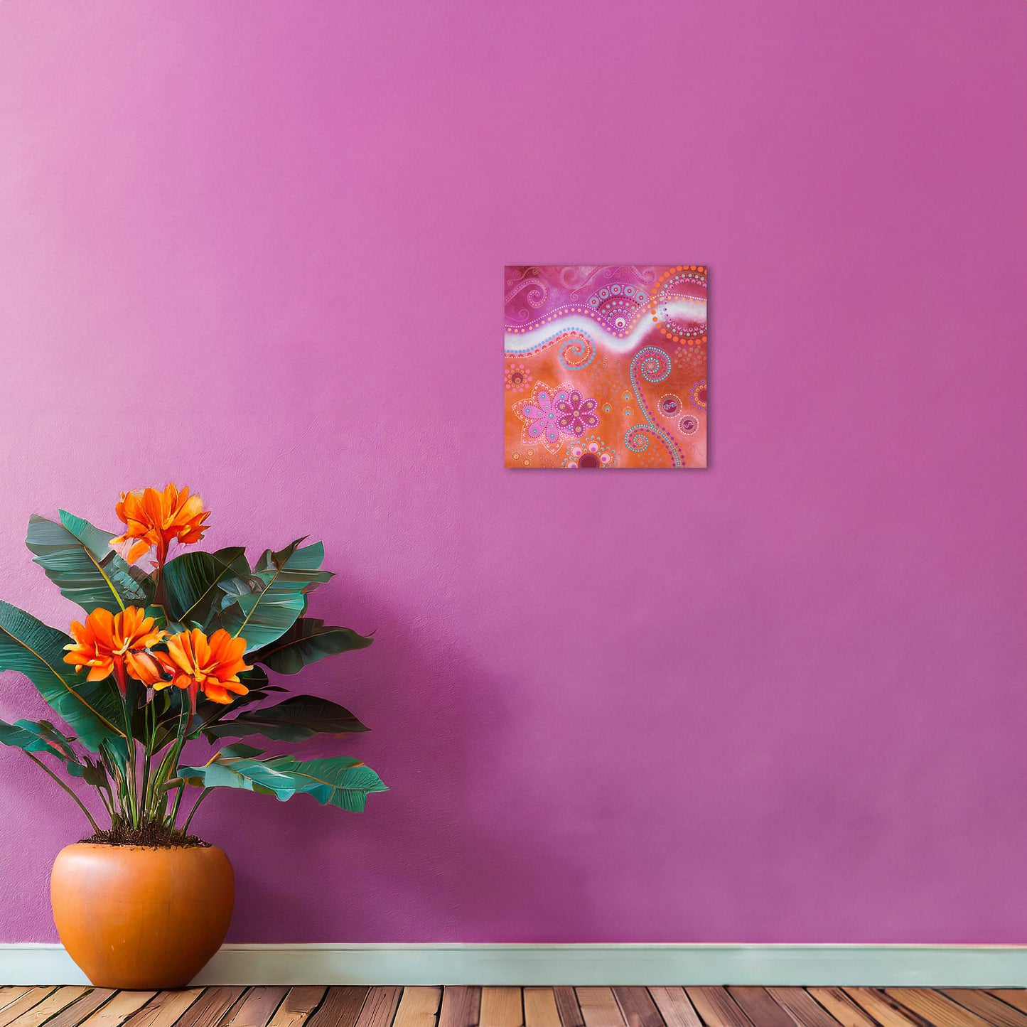 "The Happiness inside" - Pink and orange - by Fanny Fay Engström