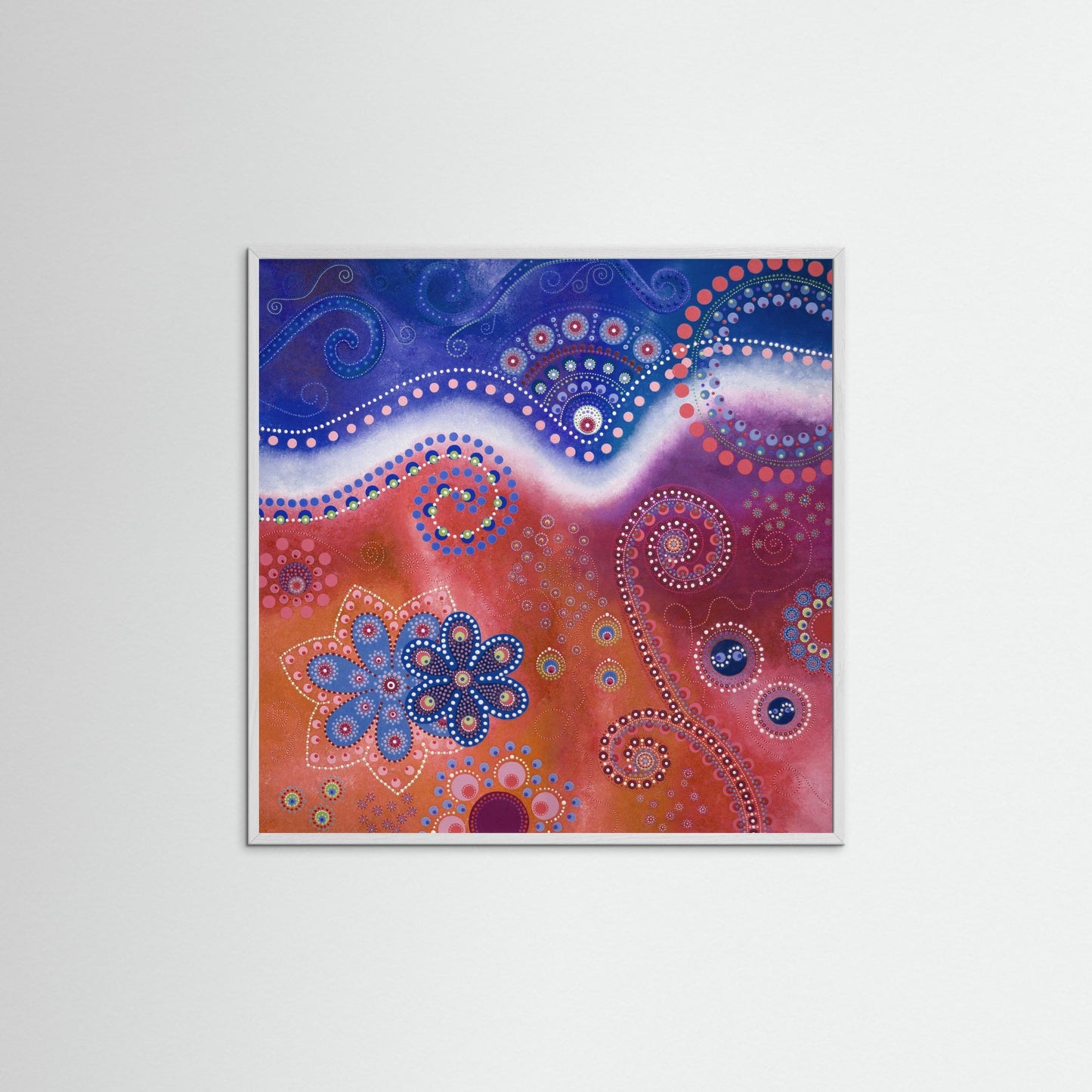 "The Happiness inside" - Paper print with frame - Fire and water - by Fanny Fay Engström