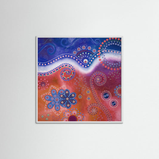 "The Happiness inside" - Paper print with frame - Fire and water - by Fanny Fay Engström