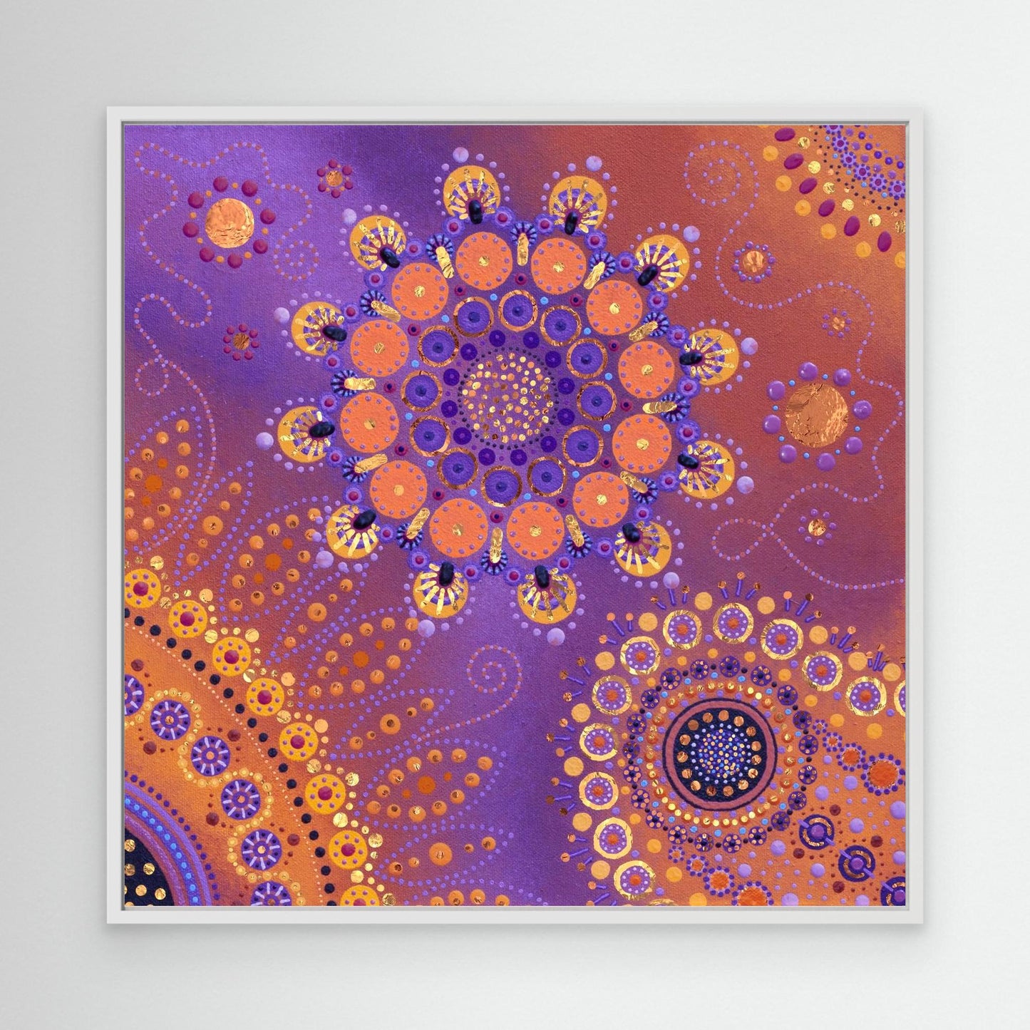 "Svea's Universe" - Canvas print - Purple and orange - by Fanny Fay Engström
