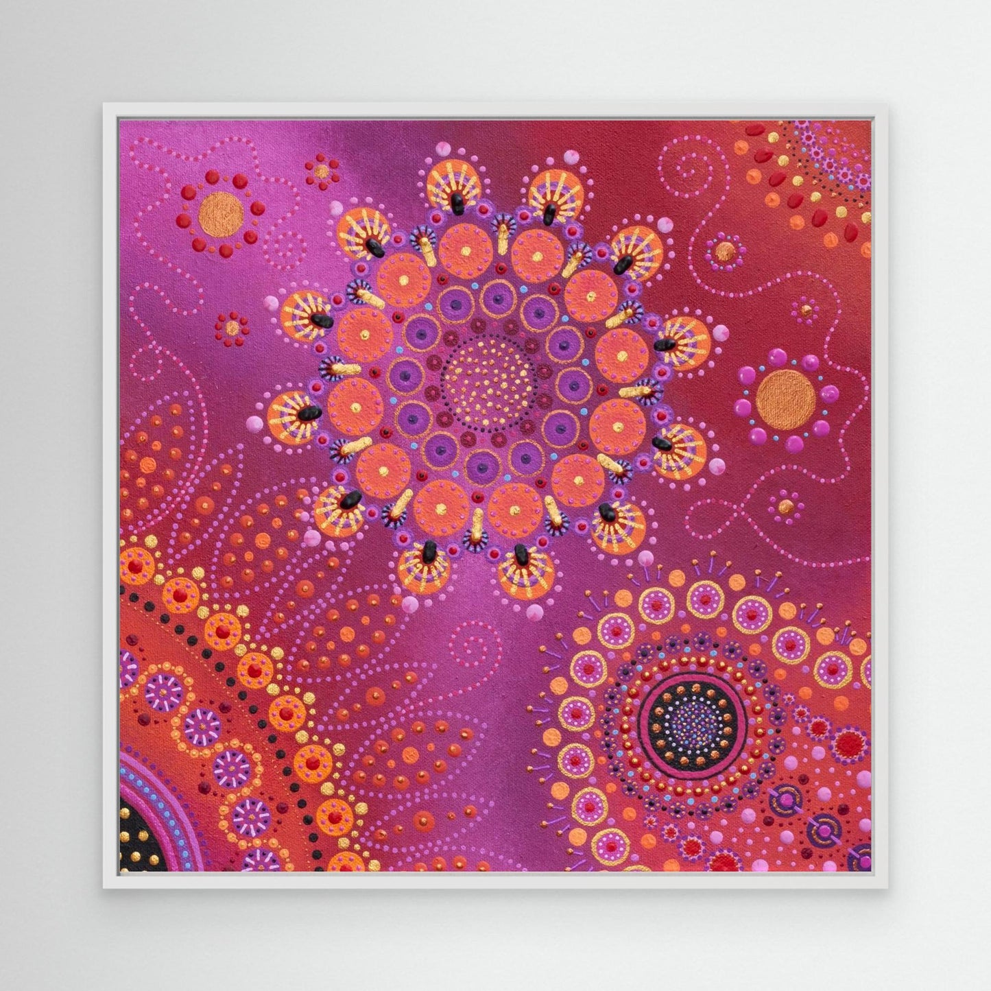 "Svea's Universe" - Canvas print - Pink and red (Original colour) - by Fanny Fay Engström