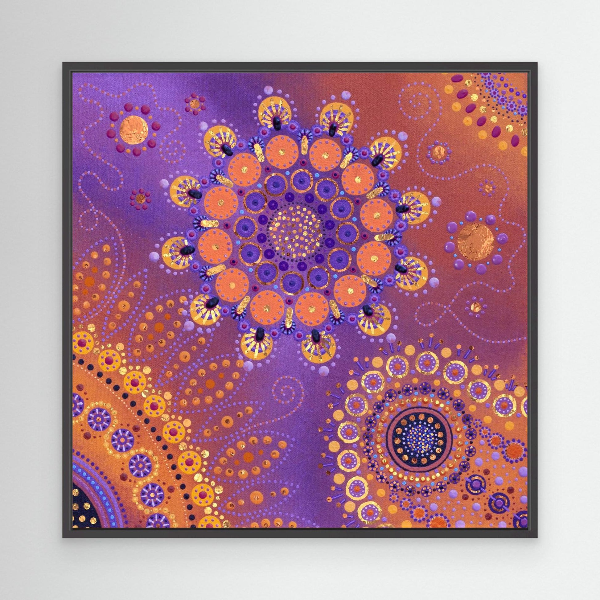 "Svea's Universe" - Canvas print - Purple and orange - by Fanny Fay Engström