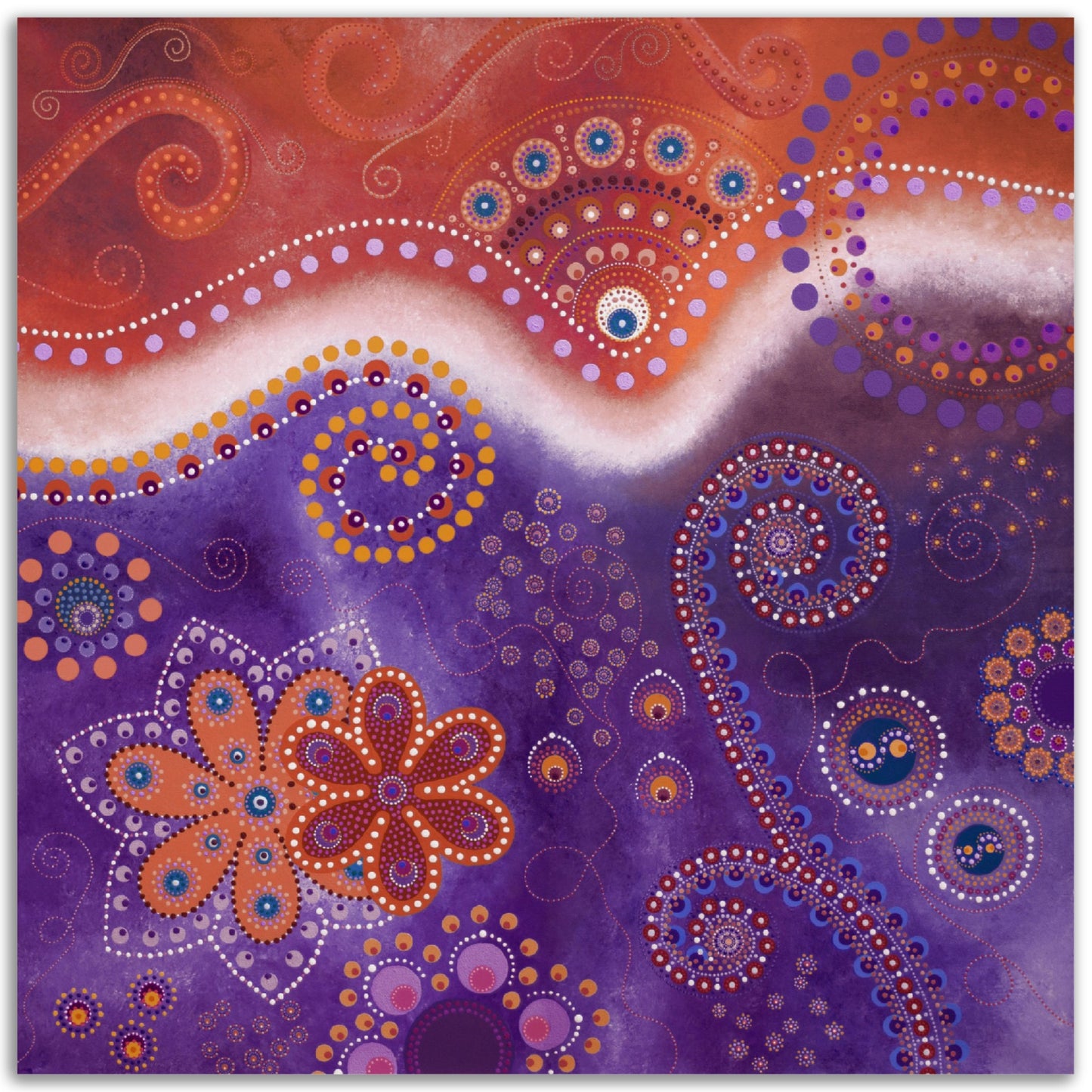 "The Happiness inside" - Orange and purple - by Fanny Fay Engström