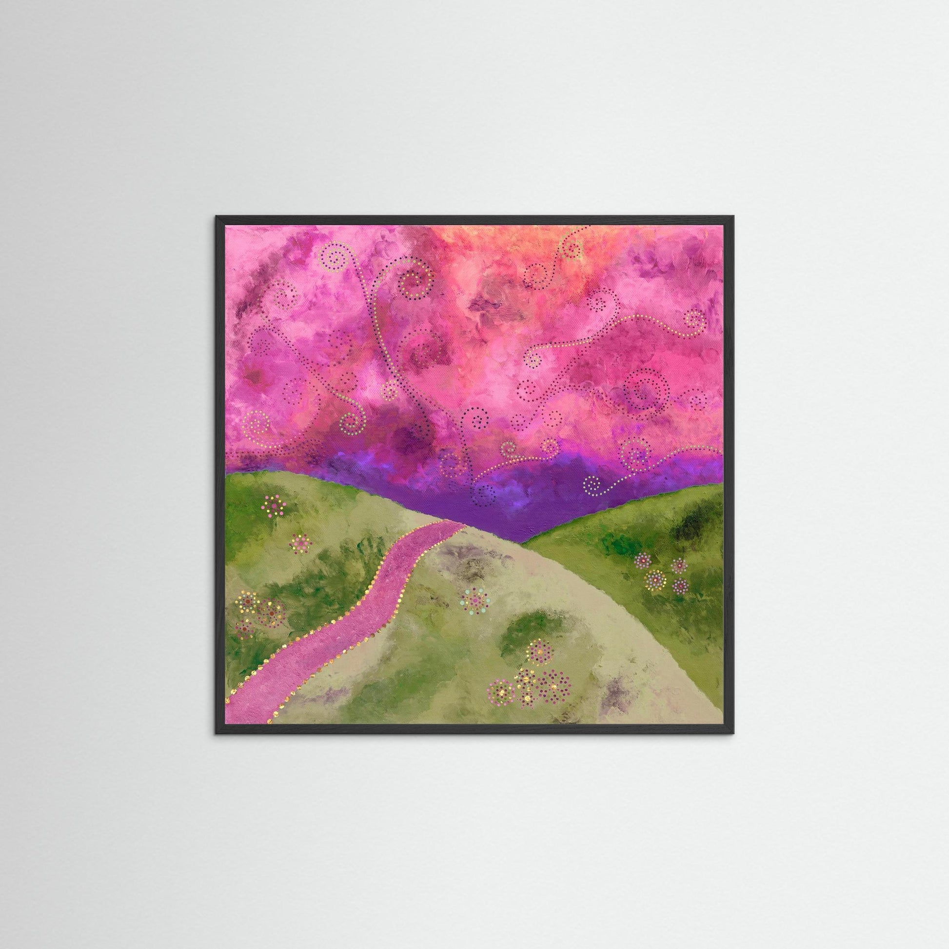 "Go your own way" - Paper print with frame - Pastel dream - by Fanny Fay Engström